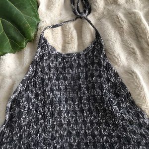 Brandy Melville Ribbed B&W Halter